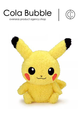 日本pokemon宝可梦神奇宝贝正版卷毛皮卡丘公仔玩偶娃娃毛绒玩具