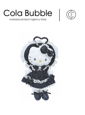 日本hellokitty黑色洛丽塔长腿凯蒂猫kt猫公仔玩偶毛绒包挂件挂饰