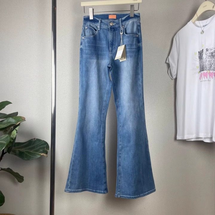 时髦大长腿Mot25春浅蓝色经典弹力修身显腿长喇叭牛仔裤长裤显瘦,女装/女士精品,牛仔裤,淘宝优惠券,粉丝福利购,淘宝优惠卷