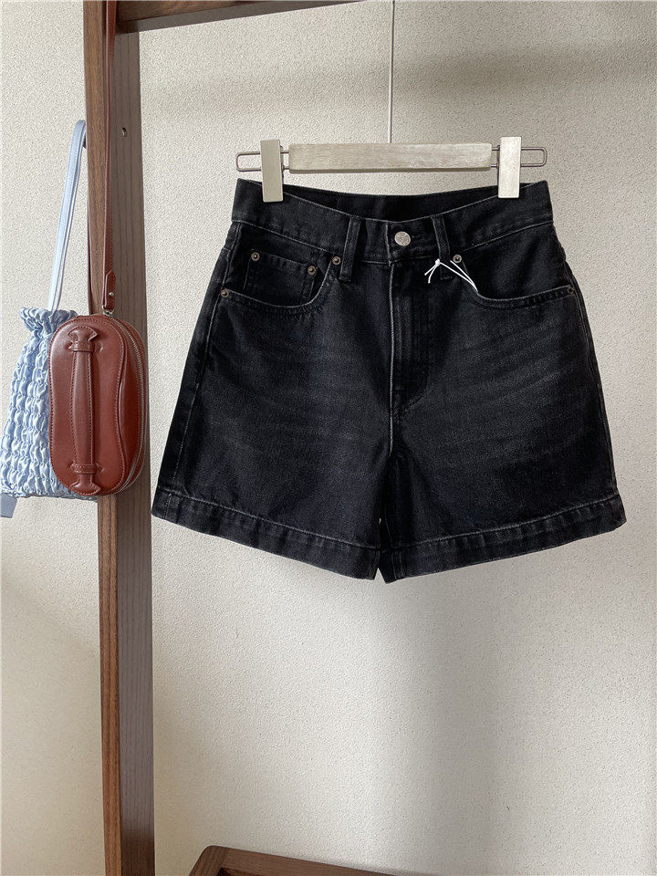 北欧小众！高街廓型高腰黑灰色牛仔短裤小宽腿显瘦显腿长简约百搭,女装/女士精品,牛仔裤,淘宝优惠券,粉丝福利购,淘宝优惠卷