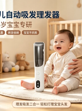 宝宝剃头发电动理发器小月龄专用静音自动吸发婴幼儿理发器小月龄