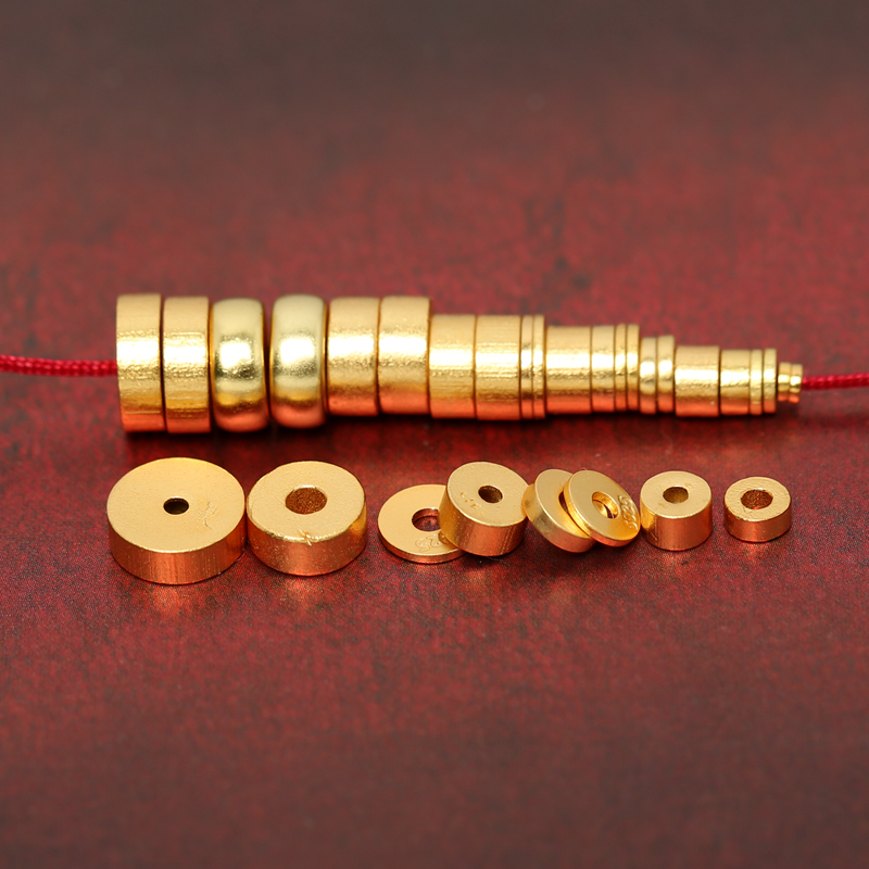 银镀金直切隔片diy手链散珠配饰