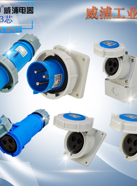 WEIPU威浦工业插头插座 TYP371 2802 3802 5802 8802 32A3芯 IP67