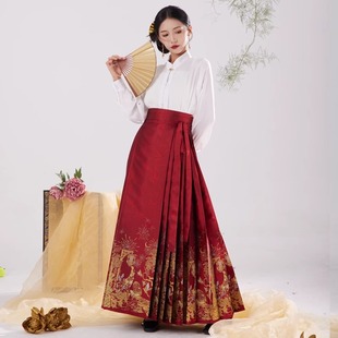 云若兮[鹊桥仙]原创马面裙织金织银幻彩螺钿重工新中式明制汉服女