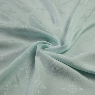 张林根窄幅正绢四瓣十字花纹真丝桑蚕丝新中式汉服旗袍服饰面料