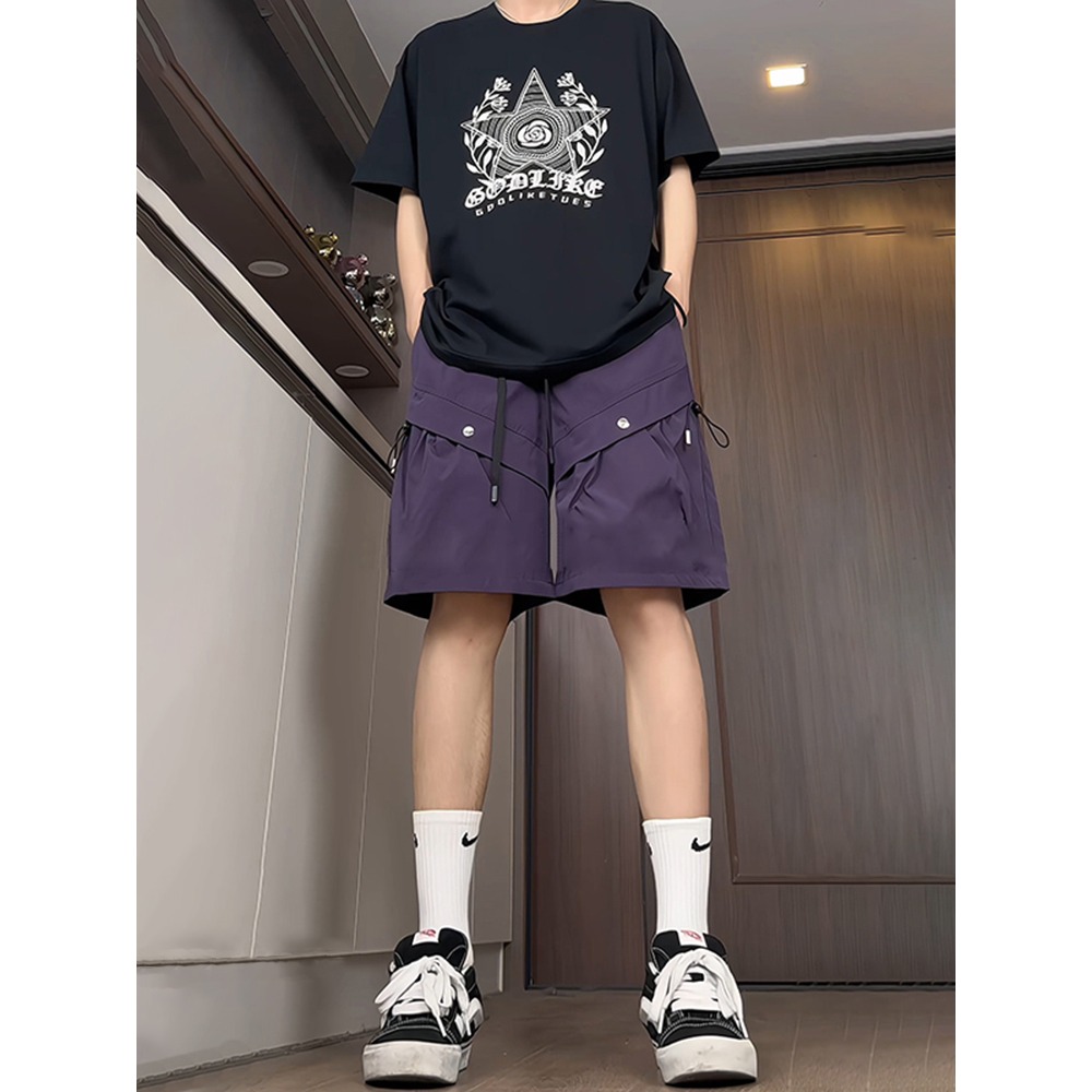 工装短裤男款夏季潮牌高街大口袋美式运动高端裤子休闲五分中裤男