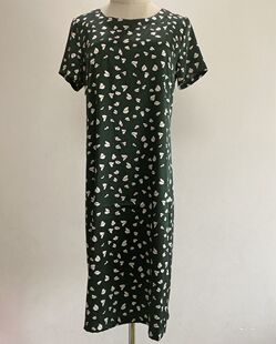 正品高档杭州丝绸单层弹力宽松舒适度极高真丝桑蚕丝中长款连衣裙