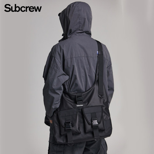 Subcrew潮牌机能通勤单肩斜挎包