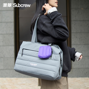 Subcrew通勤大容量单肩包女手提斜挎托特包电脑包潮流时尚妈咪包