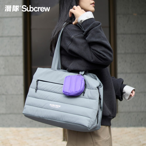 Subcrew通勤大容量单肩托特包