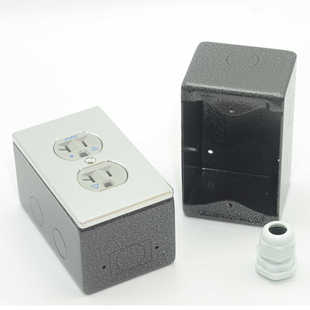 118暗装 日式 纳米静电图层120型美标金属底盒美式 接线盒 117NCF