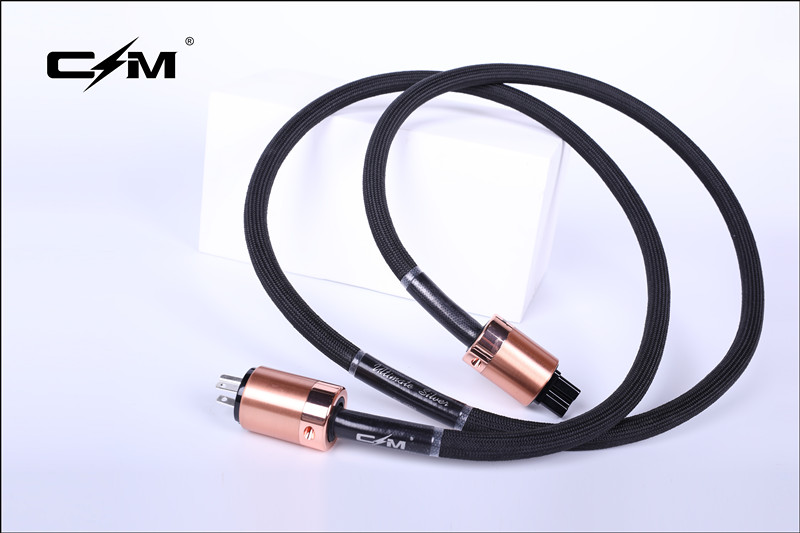 巅峰之作单晶银电源线