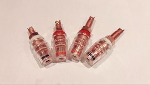 纯紫铜喇叭柱 99.999%纯紫铜喇叭 音响接线柱