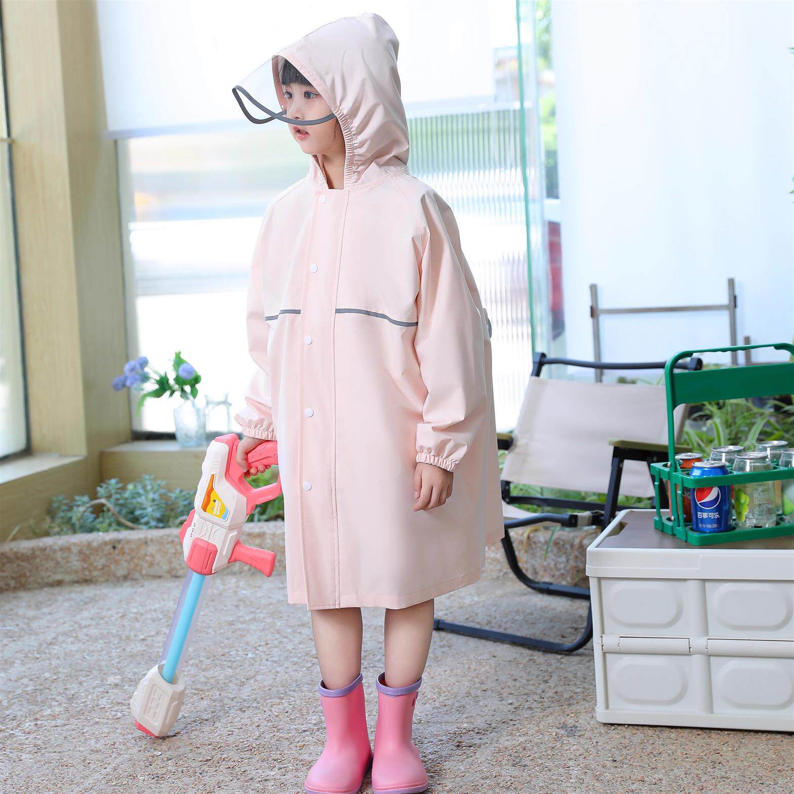 2026新款中大童全身防水儿童雨衣男童女童小学生上学专用带书包位