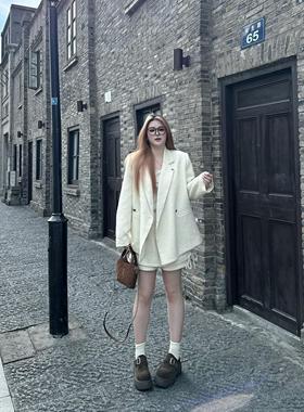 特大码女装早秋微胖mm显瘦小香风西装裙裤休闲套装ZWW897