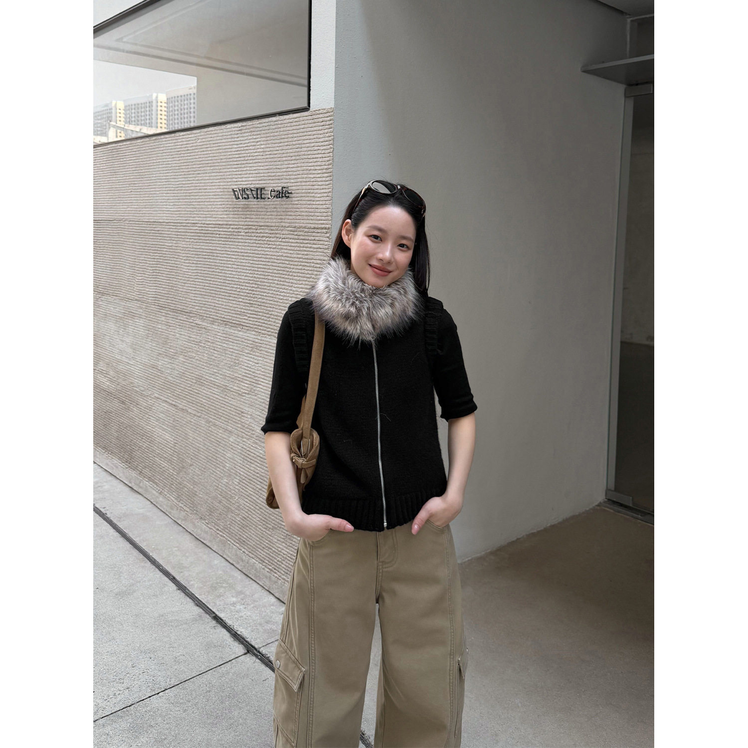 冬季内里磨毛叠穿无袖外套