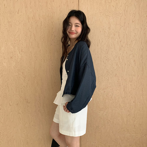 宽松防晒衬衫外套小个子上衣