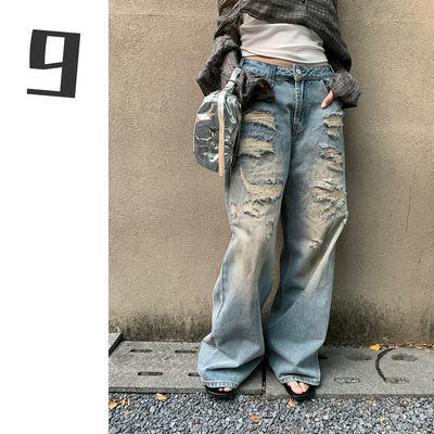 春季帅气百搭复古港风阔腿裤潮