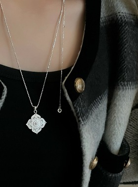 S925纯银新中式如意锁双面吊坠