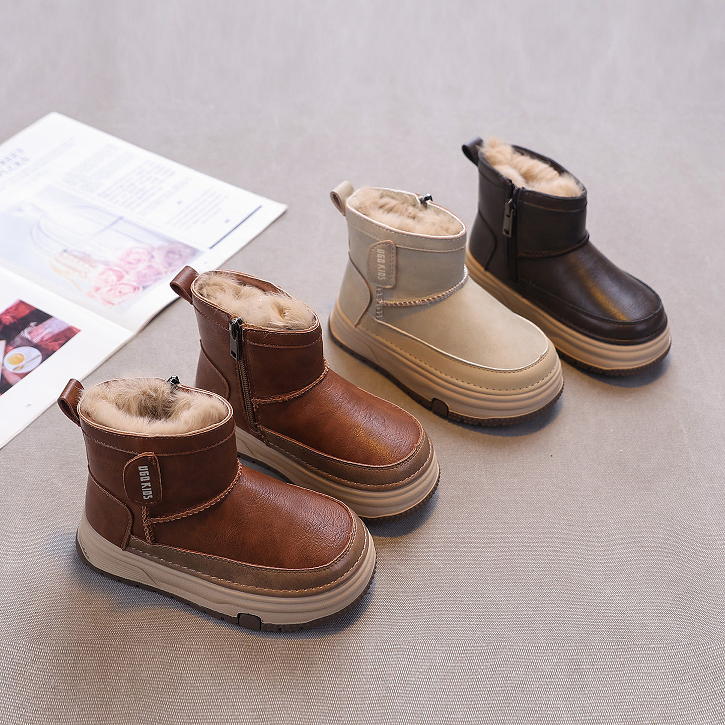 儿童雪地靴2025冬季新款男童大棉靴子加绒保暖厚底女童防滑雪地棉,童鞋/婴儿鞋/亲子鞋,雪地靴,淘宝优惠券,粉丝福利购,淘宝优惠卷