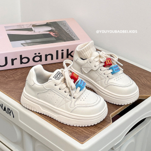 软底休闲男童运动鞋 儿童板鞋 子小白鞋 女童鞋 透气学生 2025春秋新款