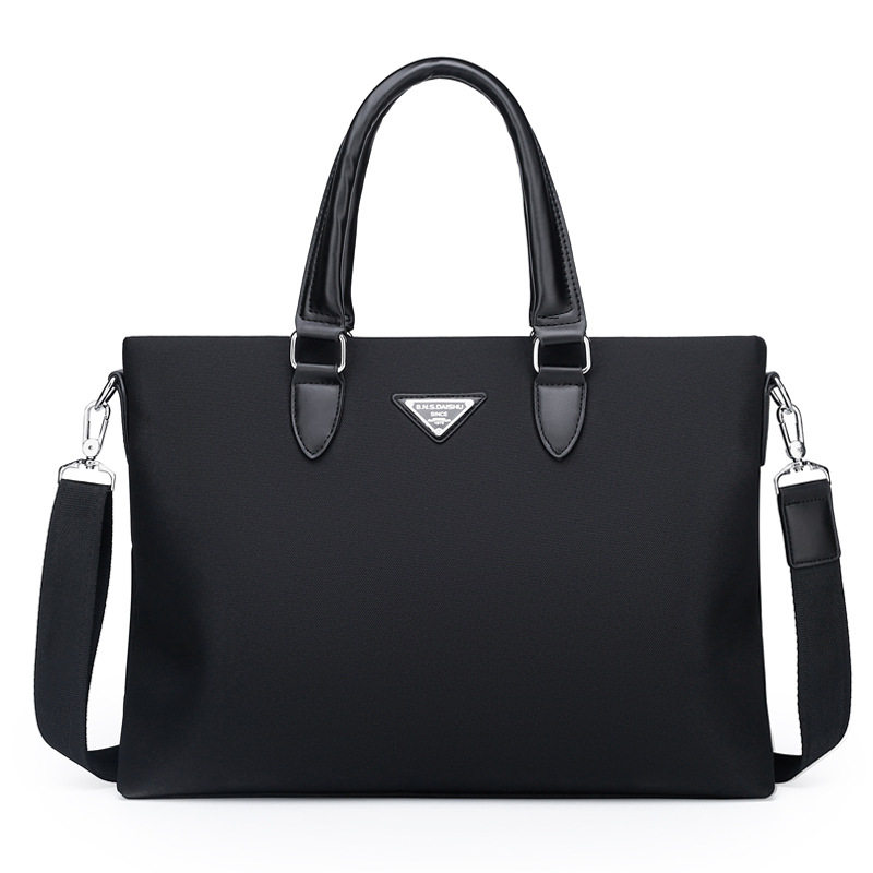 亏本清仓真皮新款可印帆布男士手提包商务公文包牛津布休闲大容量