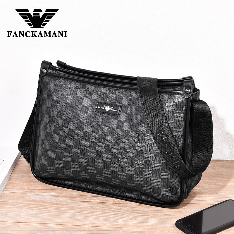 亏本清仓真皮凯瑞玛尼男包横款斜挎包时尚单肩包休闲大容量男士背