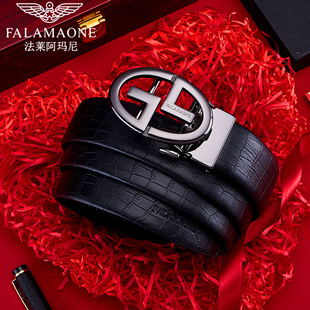 裤 休闲款 带简约中 法莱阿玛尼皮带男自动扣时尚 亏本清仓真皮新款