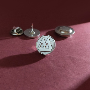 招商银行行徽胸针银行司徽胸章领针职员别针徽章招行工牌胸牌定制