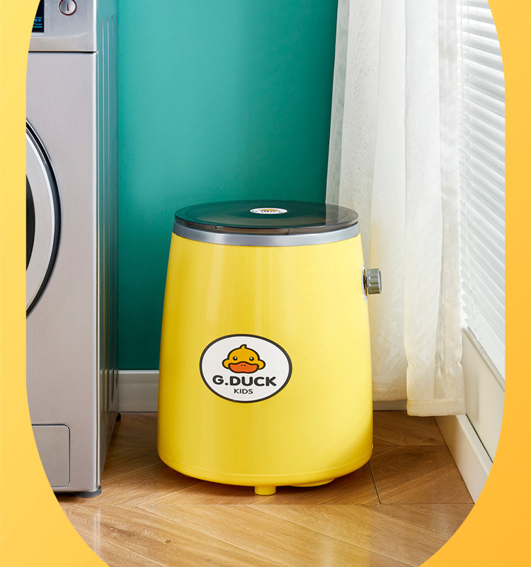 小黄鸭小型mini单桶洗衣机母婴儿童袜子内衣裤鞋清洗机洗脱一体