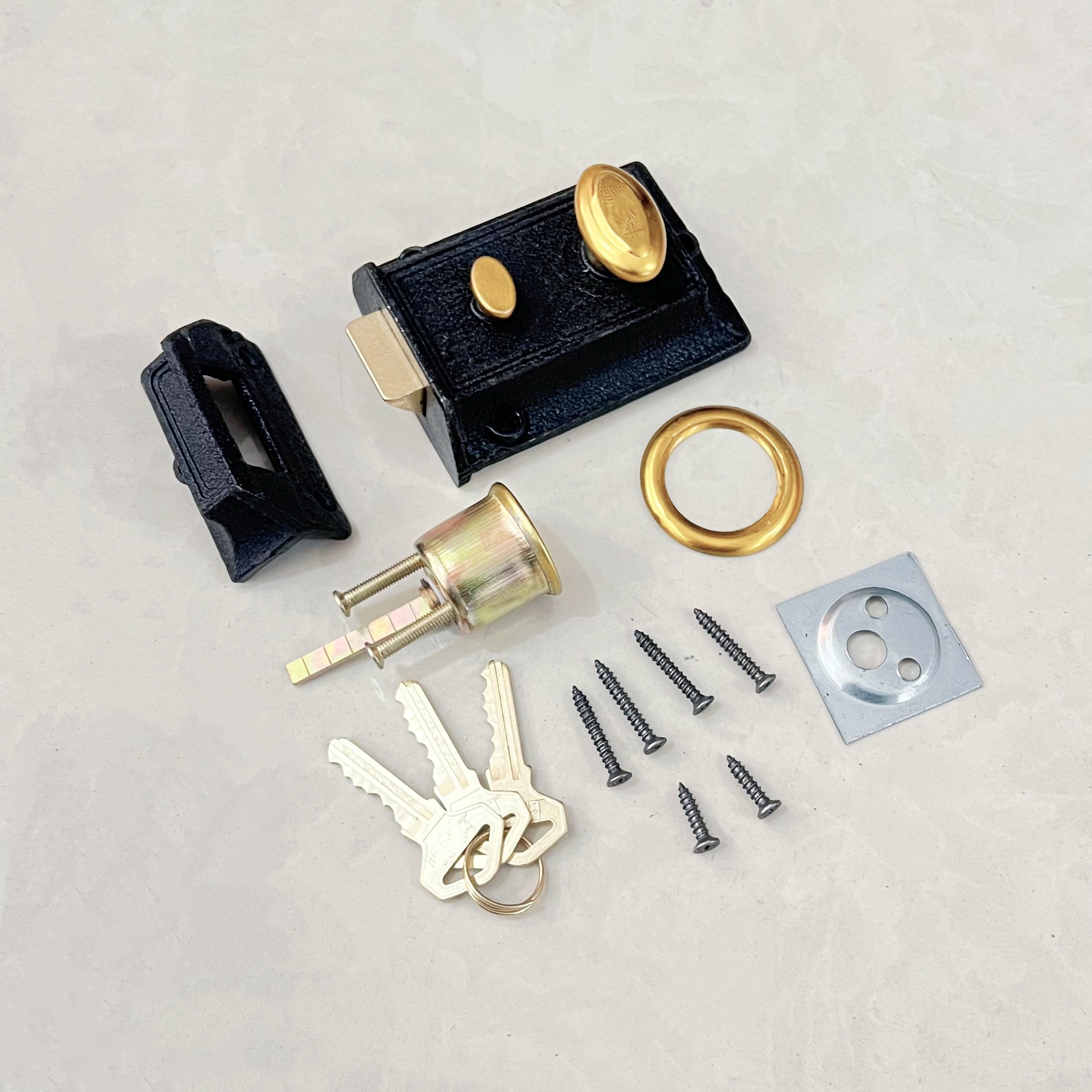 双保险牛头锁老式房门锁牛头弹子门锁二保险锁外装暗锁木门门锁,基础建材,机械门锁,淘宝优惠券,粉丝福利购,淘宝优惠卷