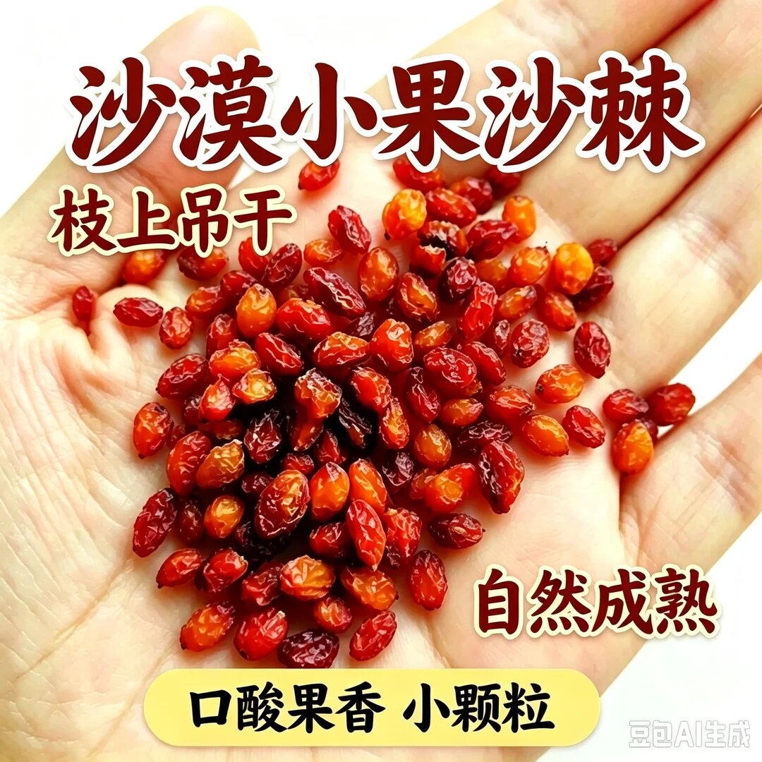 新疆沙漠沙棘果干果特产泡茶500g枝头风干可打粉