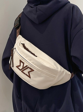 胸包男款ins潮牌斜挎包男生休闲腰包单肩包女新款运动男士小挎包
