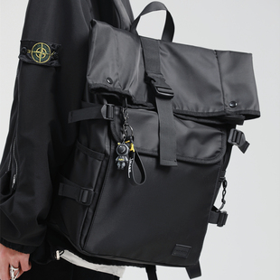 原创潮牌双肩包男潮流大容量旅行包机能运动骑行背包女大学生书包
