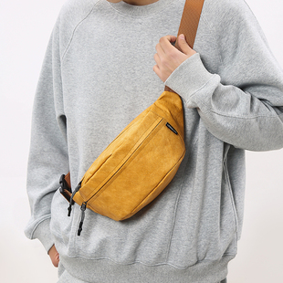 胸包男ins潮牌运动手机腰包杜邦纸斜挎包男款休闲背包通勤小挎包