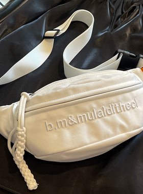 运动斜挎骑行胸包女2025新款腰包女式潮小众单肩包男款潮牌小挎包