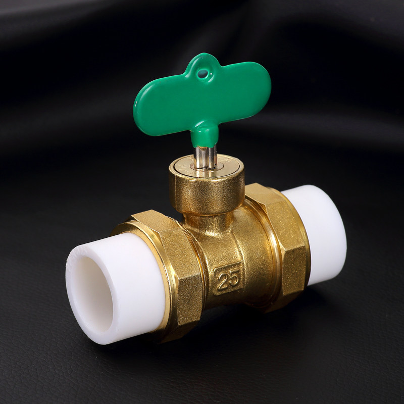 正品 pp-r黄铜锁闭阀 ppr球阀 25ppr6分 带锁闭ppr双头活接铜球阀
