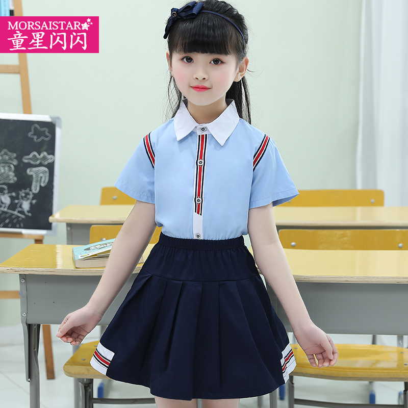 新幼儿园校服学院风班服套装六一表演服男童背带裤演出服女童合唱