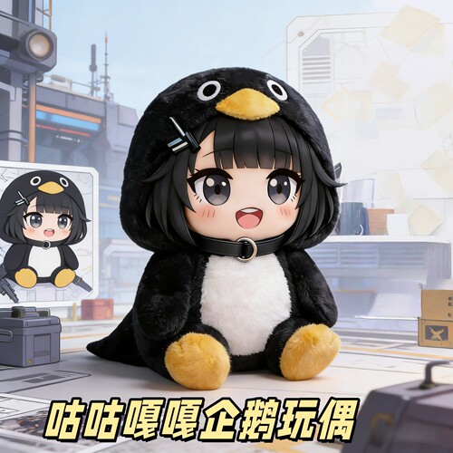 咕咕嘎嘎企鹅管理员玩偶