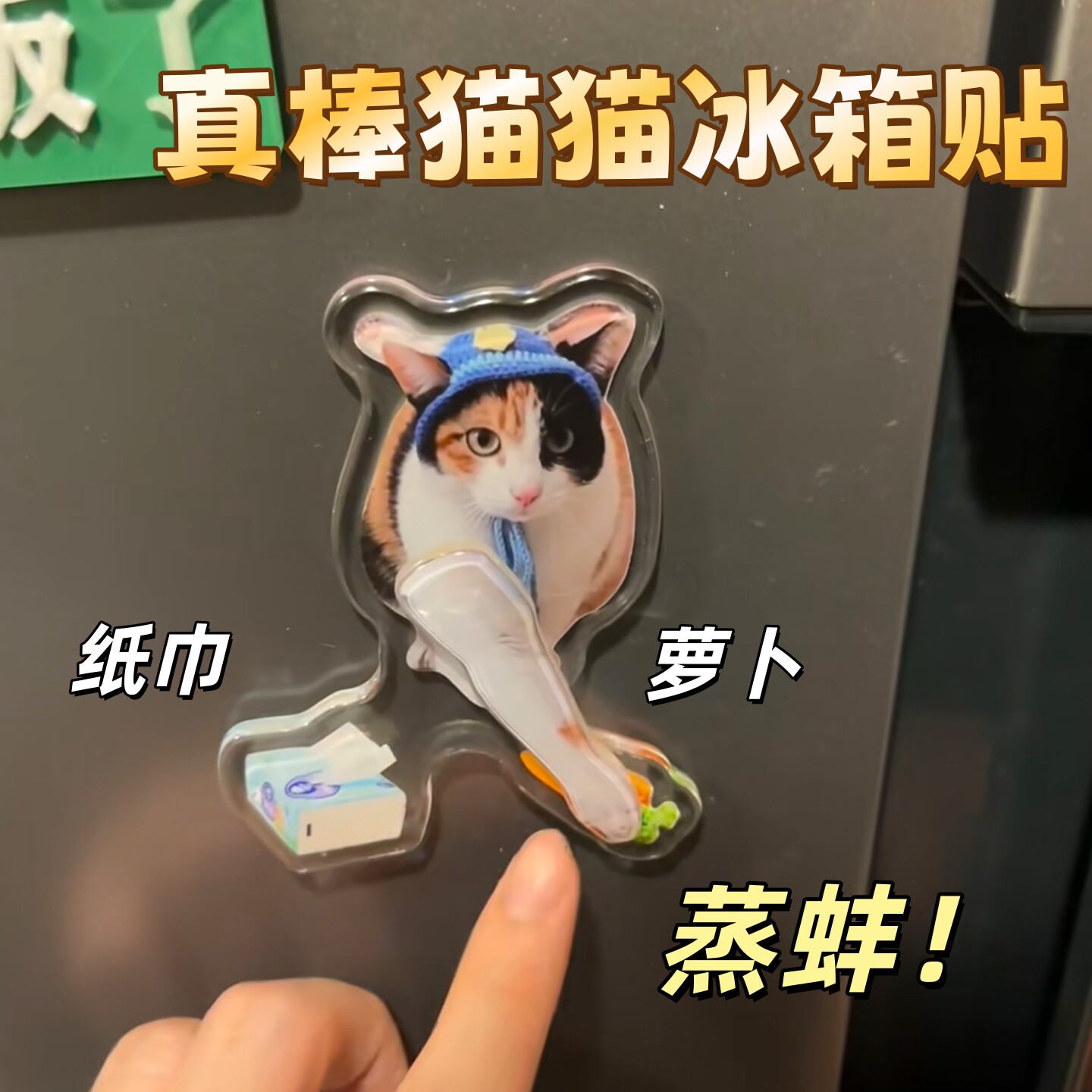 萝卜纸巾猫猫真棒冰箱贴亚克力
