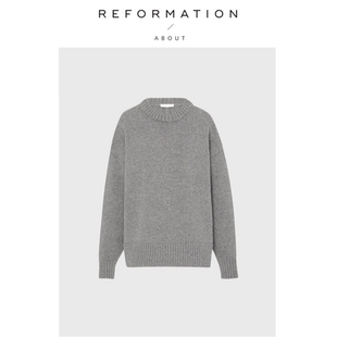 Reformation毛衣圆领加厚设计感外穿套头针织衫 About 女 现货