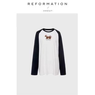 Reformation徐艺洋买手店t恤手工钩织小马长袖 About 卫衣 现货