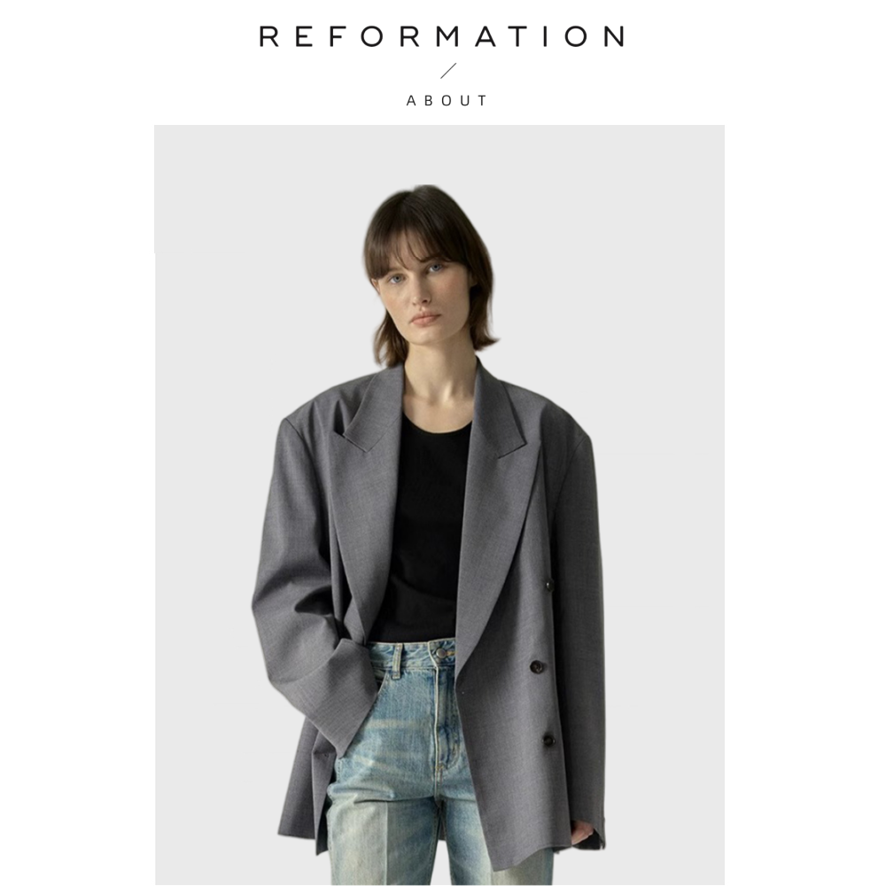 【现货】About Reformation西装外套女休闲韩版设计小众西服上衣