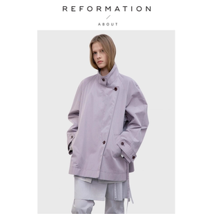 Reformation小众风衣层次感系带收腰显瘦中款 About 外套 现货