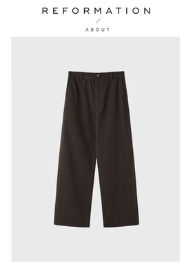 【现货】About Reformation老钱色系活性染牛仔复古工装阔腿神裤