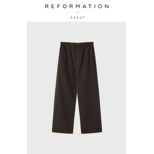 Reformation老钱色系活性染牛仔复古工装 About 阔腿神裤 现货