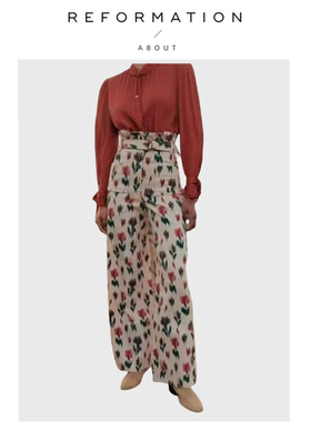 【现货】About Reformation郁金香系列~复古印花衬衫短裙半裙长裤