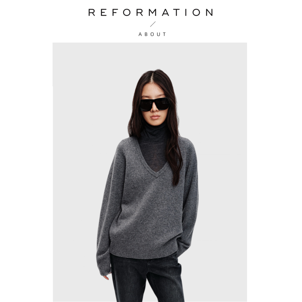 【现货】About Reformation超细18.5澳毛复古v领长袖套头针织毛衣,女装/女士精品,毛衣,淘宝优惠券,粉丝福利购,淘宝优惠卷