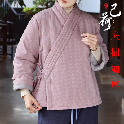 己荷原创2025年冬季新款夹棉加厚