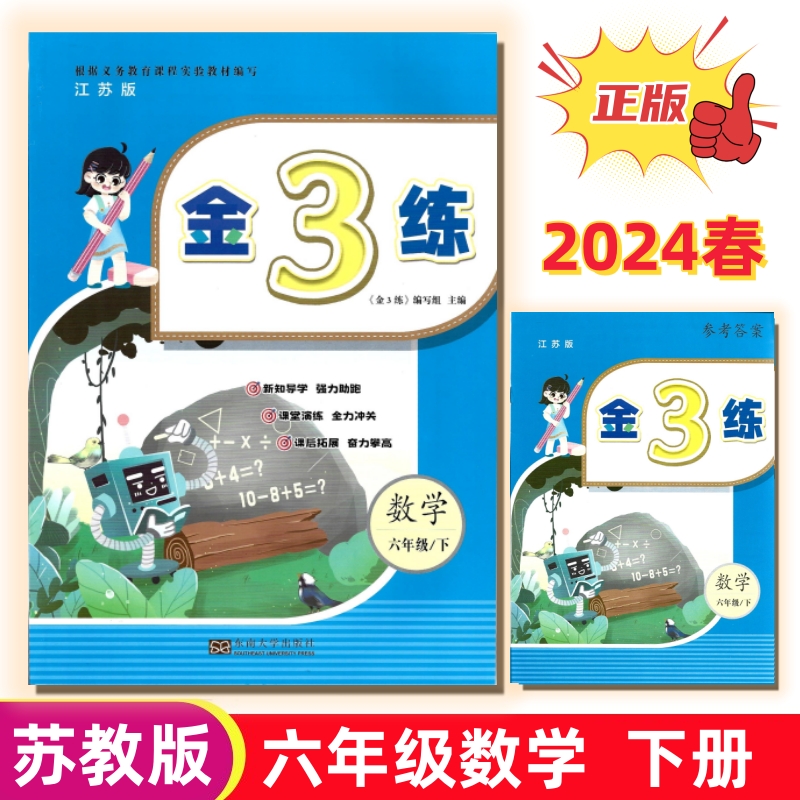 2024春金3练六年级下册数学苏教